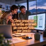 Cómo presentar tus tarifas en la web sin competir solo por precio